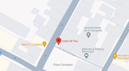 ubicación Registro Civil Juzgado de Paz El Campello Alicante