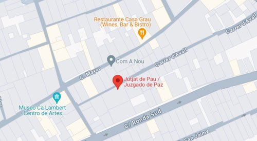 ubicación Registro Civil Juzgado de Paz Jávea Alicante