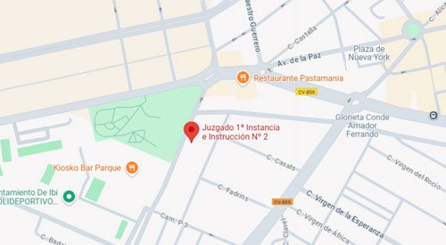 ubicación Registro Civil Juzgado de Paz Ibi de Alicante