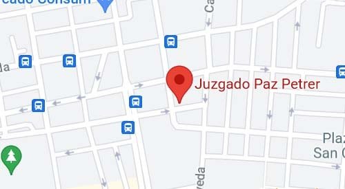 ubicación Registro Civil Juzgado de Paz Petrer